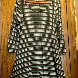 Dress green with stripes